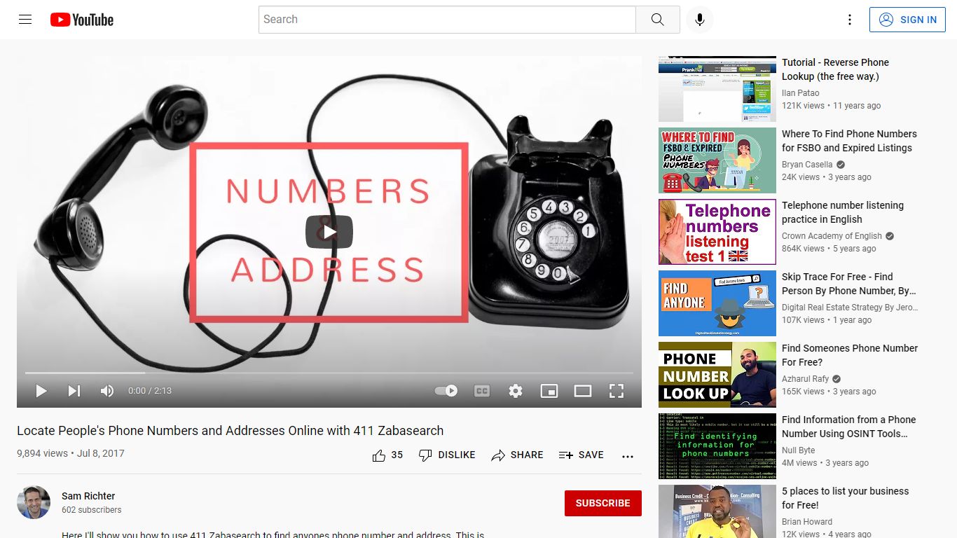 Locate People's Phone Numbers and Addresses Online with 411 ... - YouTube